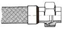 Metallwellschlauch mit dreiteiliger Kupplung, konisch dichtend, zylindrisches Rohrgewinde